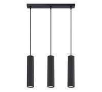 Lámpara colgante tubo Karbon Negro 3L