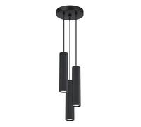 Lámpara colgante tubo Karbon Negro 3P