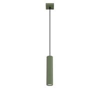 Lámpara colgante tubo Karbon Verde Oliva 1