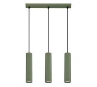 Lámpara colgante tubo Karbon Verde Oliva 3L