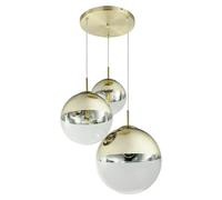 Lámpara colgante Varus (Altura: 120 cm, Oro, 3 ud.)