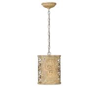 Lámpara Colgante Vintage De Metal Y Lino Ø23cm Para Comedor En La Sala