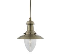 Lámpara Colgante Vintage E27 En Bronce Metal Vidrio Para Cocina Mesa De Comedor