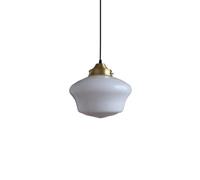 Lámpara Colgante Vintage para cafetería, Comedor, Lujosa y Elegante lámpara Colgante de un Solo Cabezal de Cristal de Jade Blanco, para Club, Villa, floristería, Tienda de postres, Accesorio de i