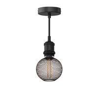 Lámpara colgante vintage RETRA negra in 27 LED G120 extra blanco cálido 4W