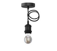Lámpara colgante vintage RETRA negra + lámpara LED 370lm blanco extra cálido