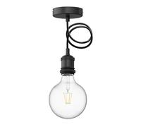Lámpara colgante vintage RETRA negra + lámpara LED 838lm blanco cálido