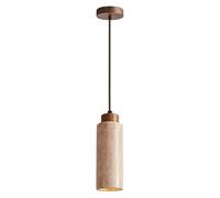 Lámpara Colgante Vintage Rise And Fall, Araña Abatible con Pantalla de Tela Y Decoración de Madera de Nogal, Lámpara Colgante Led de Altura Ajustable de 40 cm de Ancho con Acabado en Nogal para Comedo
