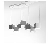 Lámpara colgante, YEBMLP Lámpara mágica cuadrada Lámparas colgantes geométricas Mesa de comedor Isla Luz colgante Cafe Bar hierro Salón Droplight(A-9 heads,Warm)