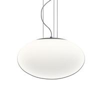 Lámpara Colgante Zeppo Blanco y Cristal Blanco