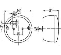 HELLA 2SE 001 685-221 Piloto posterior,Lámparas incandescentes,12,24V,montaje exterior,atornillado,Color de tulipa: rojo,amarillo,Conector: Conector plano,izquierda,derecha,Cantidad: 1