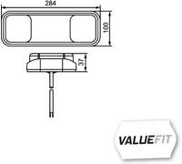 Lámpara combinada izquierda con luz de freno 2VP 357 018-001 HELLA