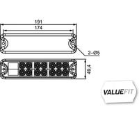 Lámpara combinada izquierda con piloto de marcha atrás 2VP 357 021-011 HELLA