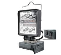 Lámpara con batería para Bosch de 18 V, 16 W, 1800 lm, con 6 modos de brillo, lámpara de trabajo, foco LED portátil, foco de construcción, faro con batería con tipo C y carga USB (no incluye batería)