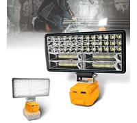 Lámpara con batería para Dewalt con batería de 18 V, luz de trabajo LED inalámbrica, 90 W LED, luz de inundación portátil, 2 modos de brillo, lámpara con tipo C y carga USB para camping, emergencia