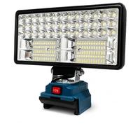 Lámpara con batería para Makita 18 V, 84 W, foco LED con 2 puertos USB