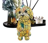 Lámpara con forma de animal, decoración de escritorio con LED recargable por USB de estilo retro | Lámpara de perro pintada para decoración de mesa | para dormitorio, salón, casa, regalo, cumpleaños