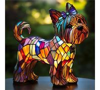 Lámpara Corgi, lámpara Dachshund, lámpara de mesa de Bulldog Francés con USB para noche, lámpara de mesa de vidrio manchado LED para dormitorio, sala de estar, amantes de mascotas, decoración del