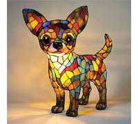 Lámpara Corgi, lámpara de salchicha, luz nocturna USB de mesa de bulldog francés, mesa LED de vidrio de colores para mesita de noche sala de estar dormitorio amantes de las mascotas decoración del