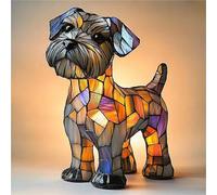 Lámpara Corgi, Lámpara Teckel, Lámpara de Mesa USB de Bulldog Francés, Lámpara de Mesa LED de Vidrio Manchado para Mesita de Noche, Sala de Estar, Dormitorio, Amantes de Animales Mascotas, Decoración