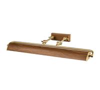 Lámpara Cuadros de Aplique Imitación Madera Metal En Roble Latón Antiguo 70cm