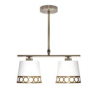 Lampara dalia 2xe14 blanco/oro regx40x16 cm