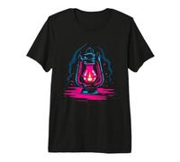 Lámpara de Aceite Retro Look Anticuado Camiseta Premium