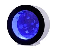 Lámpara de acuario de medusas acrílicas con 16 LED de colores, bajo ruido, control remoto para decoración del hogar, oficina, dormitorio