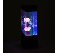 Lámpara de Acuario LED Flotante con Simulación de Peces, Luz Decorativa RGB Automática, Diseño Silver Elegante sin Agua, Ideal para, Oficina y Hogar, Bajo Consumo
