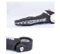 Lámpara de Advertencia para Bicicletas 22mm LED para Manillar | Resistente al Agua Nivel 4, Luz Intermitente Negra, Plástico y Acero Inoxidable, Batería Lr1130 Incluida