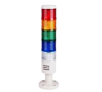Lámpara de alarma de seguridad industrial GJB-369 de 1 a 5 capas, roja, con base de disco, luz de advertencia LED for torre de señalización, CC 12/24 V, CA 220 V y zumbador.(220V with buzzer)