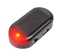 Lámpara de alarma LED simulada - Luz ficticia impermeable, flash indicador rojo | Sistema de carga solar con alerta visual para la pantalla antirrobo del coche, advertencia de la entrada del soporte