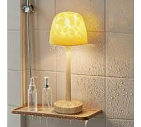 Lámpara de Ambiente y de Escritorio 2-en-1 Impermeable para Baño - Control Táctil, Temporizador, 16 Colores, Recargable sin Cable, Luz Ajustable para Leer, Trabajar y Relajarse en el Baño