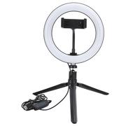 Lámpara de anillo LED de luz de relleno, iluminación sin sombras, 20 cm, 3 colores, para exteriores e interiores, retratos, moda, arte nupcial,