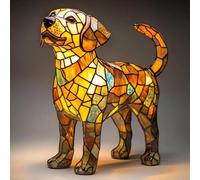 Lámpara de Animales de Resina teñida, Serie de Perros, Mesa con Ambiente cálido LED, luz de Noche, Lindo Corgi, Perro Salchicha, Bulldog francés, Chihuahua, Beagle, Pomerania, M