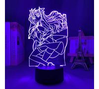 Lámpara de Anime 3D Luz de noche Fate Stay Night Rin Tohsaka Led para decoración de dormitorio Regalo de cumpleaños Manga Fate Stay Night Rin Tohsaka 16 colores