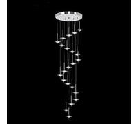 Lámpara de araña de Caracol para Escalera de casa dúplex, lámpara Colgante de Estrella de Cristal para Escalera, lámparas Colgantes LED Huecas para Sala de Estar de Villa (22 Luces, luz cáli
