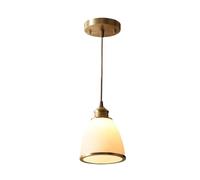 Lámpara de araña de cerámica Blanca, Moderna, con Acabado en latón Dorado, lámpara Colgante Vintage con diseño Delicado, Accesorios de iluminación de Techo para Cocina, Isla, Comedor, dormito