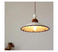 Lámpara de araña de cerámica Pintada a Mano, Creativa, para Dormitorio, mesita de Noche, Sala de Estar, Restaurante, Pasillo, Mesa de Comedor (luz cálida, 24,5 cm de diámetro, 21 cm de Alto)
