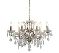 Lámpara De Araña De Cristal Ø 70 Cm 6x E14 En Latón Antiguo Para Sala De Estar