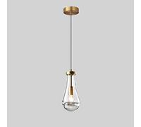 Lámpara de araña de cristal con forma de gota de lluvia, iluminación decorativa junto a la cama, lámpara colgante LED, candelabros modernos de latón para comedor, isla de cocina, luz E14*1, altura aju