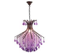 Lámpara de araña de Estilo Europeo, Preciosa, de Color púrpura, de Hierro Forjado, Ideal para hoteles, mesitas de Noche, restaurantes, Salas de Estar, baños, dormitorios y pasillos.