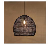 Lámpara de araña de Estilo japonés para Restaurante, Estudio, Porche, Hecha a Mano, de ratán, de una Sola Cabeza, decoración de habitación Natural