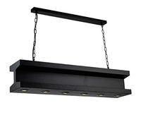 Lámpara de araña de Hierro Duradera, Luces Colgantes Creativas Retro con Foco de 4 Luces, lámpara de Techo de iluminación Industrial Negra para Sala de Estar, Comedor, cafetería, luz Blanca cálida de