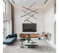 Lámpara de araña de LED regulable Iluminación Moderna Mesa de comedor Lámpara colgante con mando a distancia Lámpara de araña de montaje empotrado ajustable Cocina Negro Lámpara colgante (7-Lights)