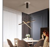 Lámpara de araña de LED regulable Iluminación Moderna Mesa de comedor Lámpara colgante con mando a distancia Lámpara de araña de montaje empotrado ajustable Cocina Negro Lámpara colgante (3-Lights)