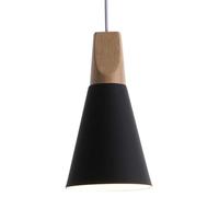 Lámpara de araña de Madera de Estilo japonés, iluminación nórdica Minimalista, lámpara Colgante E27 de un Solo Cabezal, lámpara Colgante de Metal para Cocina, Isla, Sala de Estar, Dormitorio, Mes
