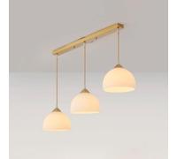 Lámpara de araña de metal moderna E27, lámpara colgante de techo con pantalla de cristal de 3 luces, lámpara colgante para mesa de comedor de cocina interior, lámpara colgante para hogar, dormitorio,