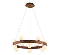 Lámpara de araña de Nogal Negro Estilo Chino, lámpara para Sala de Estar, Oficina, Dormitorio, Comedor, lámpara de araña de Arte de Madera Estilo Zen japonés G4 - Nogal 80cm Grifos doméstico