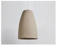 Lámpara de araña de travertino Amarillo Estilo japonés WABI-sabi para Restaurante, Bar, Dormitorio, mesita de Noche, lámpara Colgante Minimalista (marrón A, luz tricromática)
